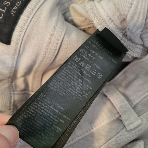 All Saints Jewel Gray Jeans Size 27 - Picture 5 of 10